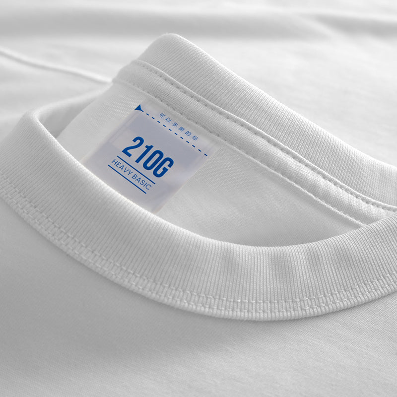 210G Heavyweight Cotton Crew Neck T-Shirt