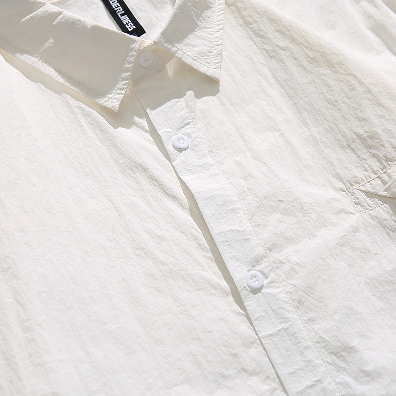 Solid Color Heavyweight Cotton Overshirt