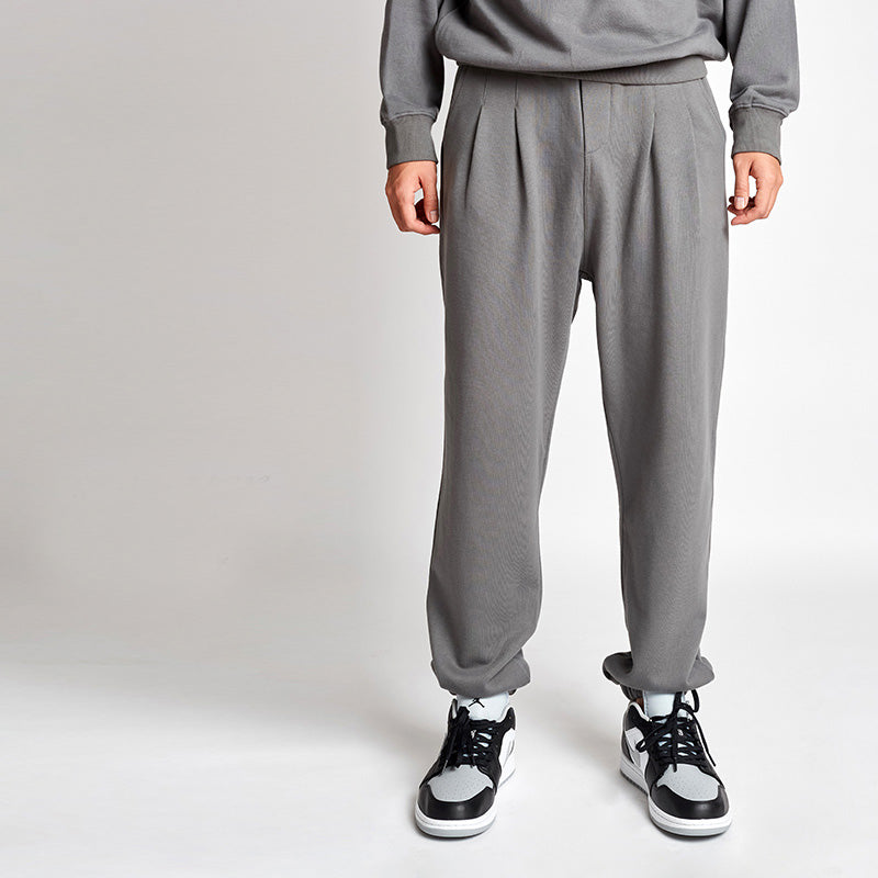 New 360G heavy knitted cotton loose sweatpant