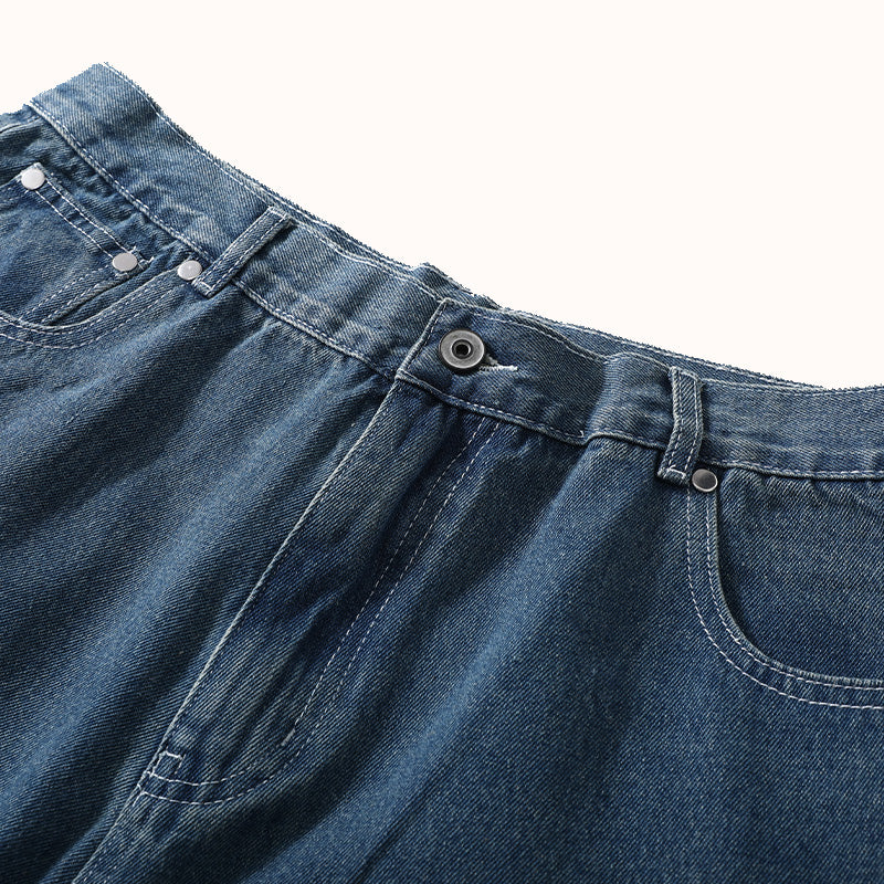 Heavyweight Cotton Straight Jeans