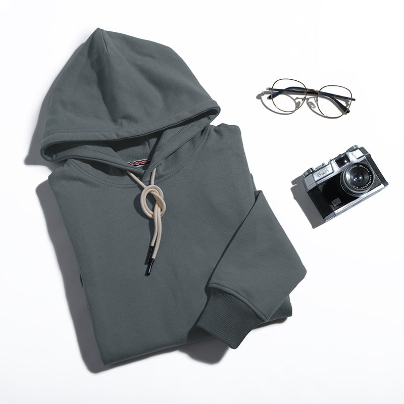 360G Heavyweight Cotton Loop Terry Hooded Pullover Sweatshirt