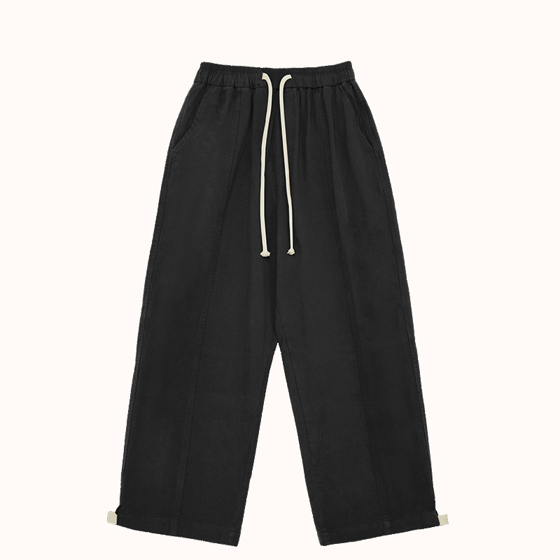 Simple Cotton Straight Loose Fit Pants