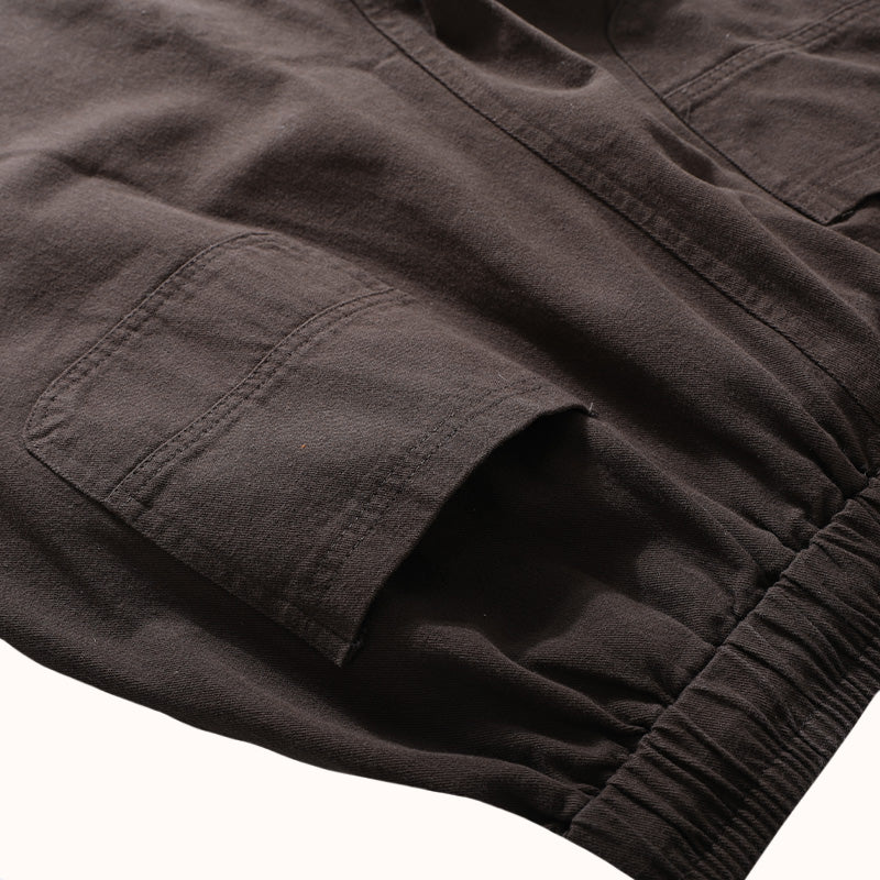 Simple Cotton Straight Loose Fit Pants