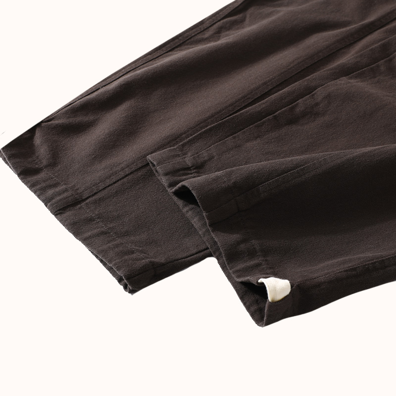 Simple Cotton Straight Loose Fit Pants