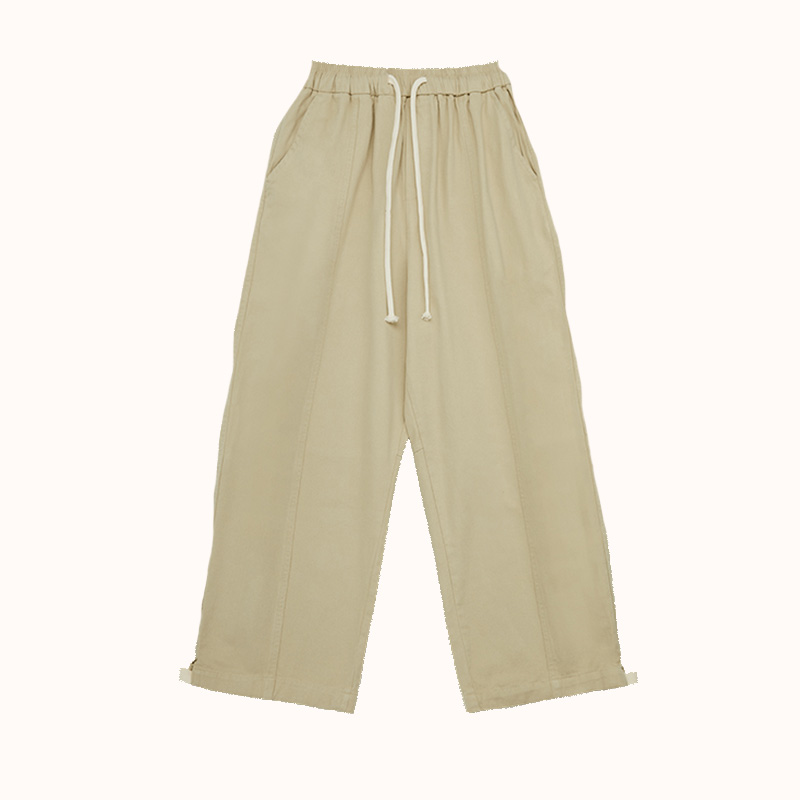 Simple Cotton Straight Loose Fit Pants