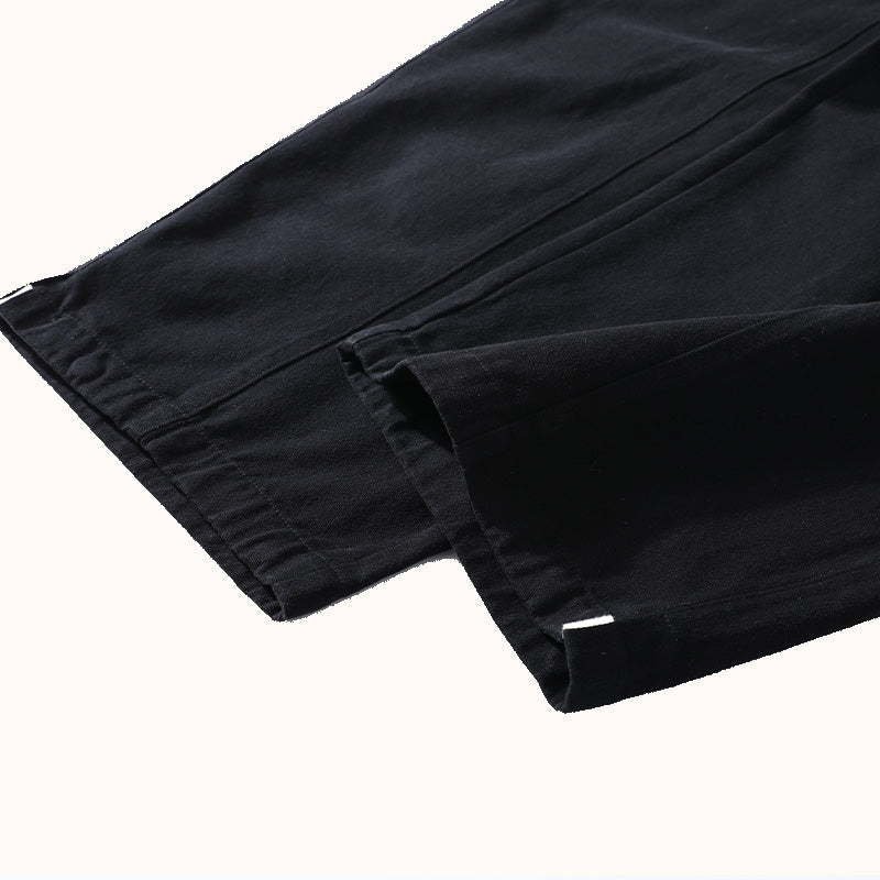 Simple Cotton Straight Loose Fit Pants