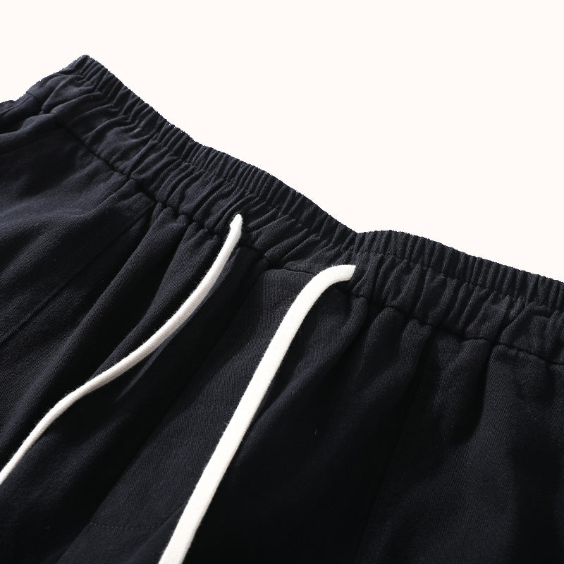 Simple Cotton Straight Loose Fit Pants