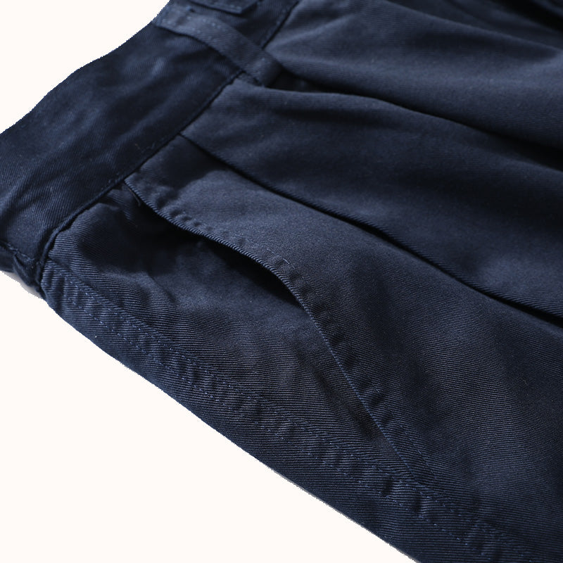 Cotton Drawstring Straight Loose Fit Pants