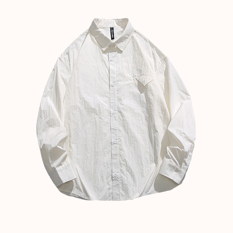 Solid Color Heavyweight Cotton Overshirt