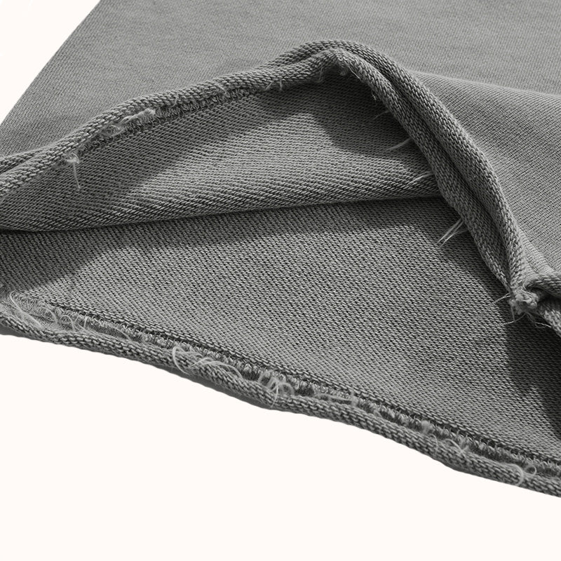 Frayed Hem Heavyweight Cotton Sweatshort