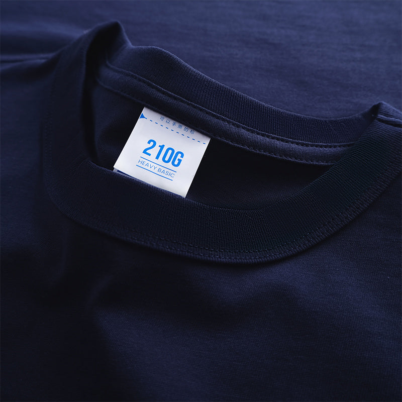 210G Heavyweight Cotton Crew Neck T-Shirt