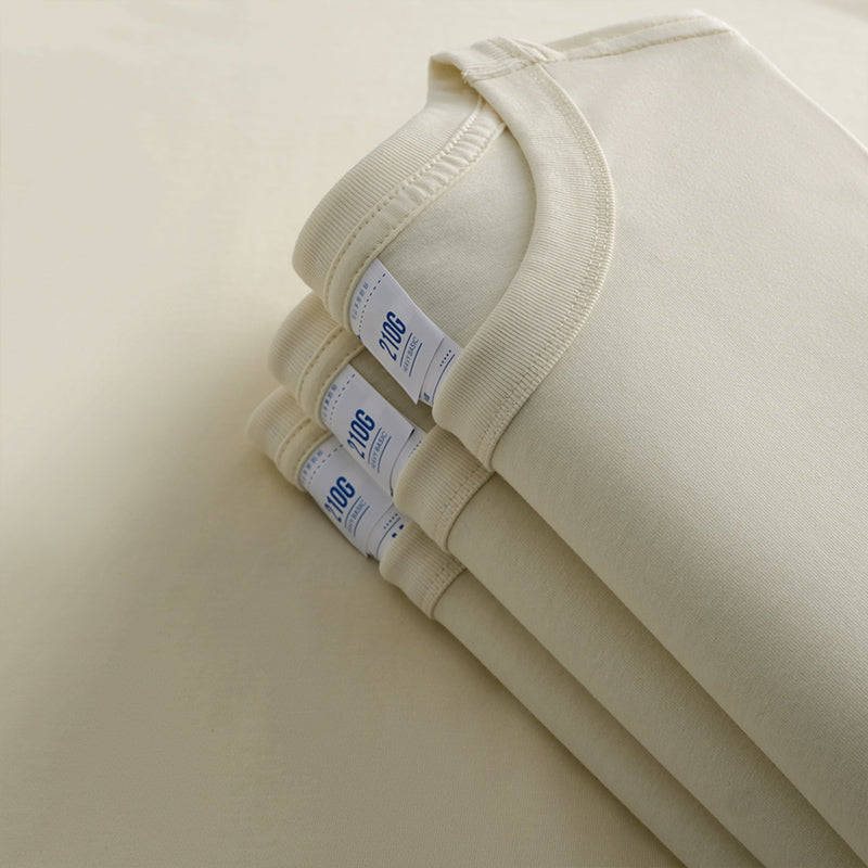 210G Heavyweight Cotton Crew Neck T-Shirt