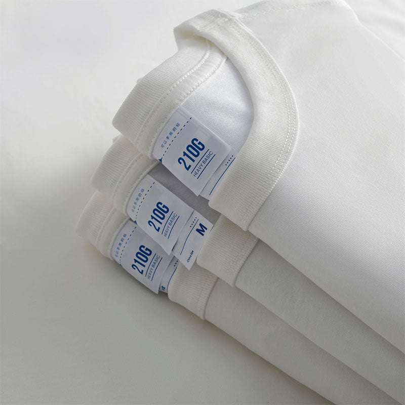 210G Heavyweight Cotton Crew Neck T-Shirt