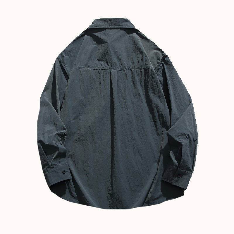 Solid Color Heavyweight Cotton Overshirt