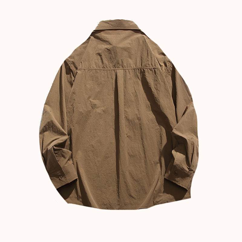 Solid Color Heavyweight Cotton Overshirt