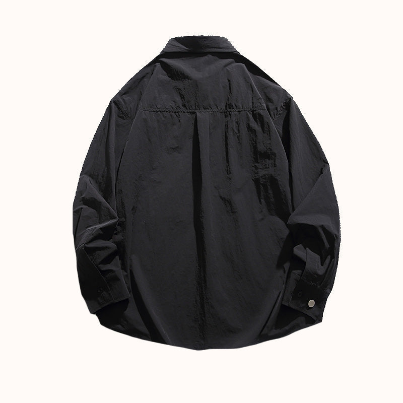 Solid Color Heavyweight Cotton Overshirt
