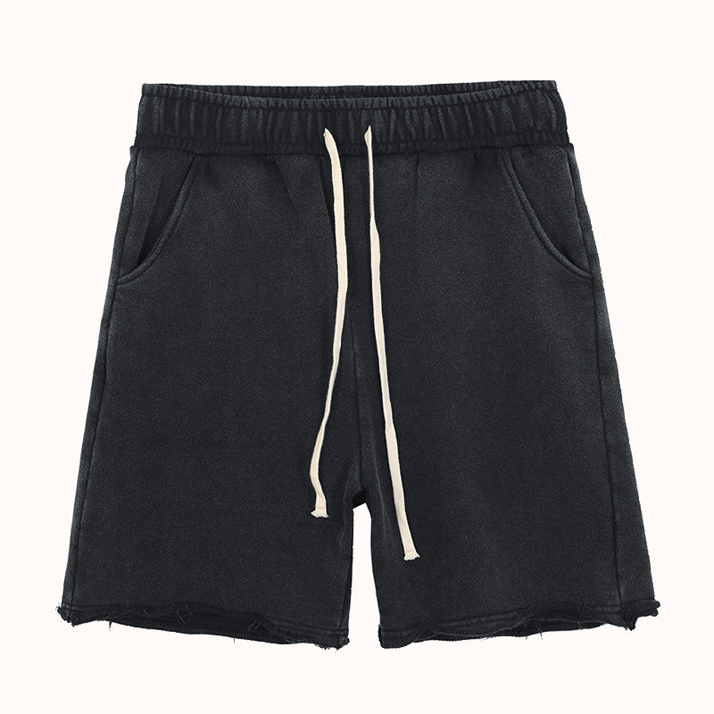 Frayed Hem Heavyweight Cotton Sweatshort