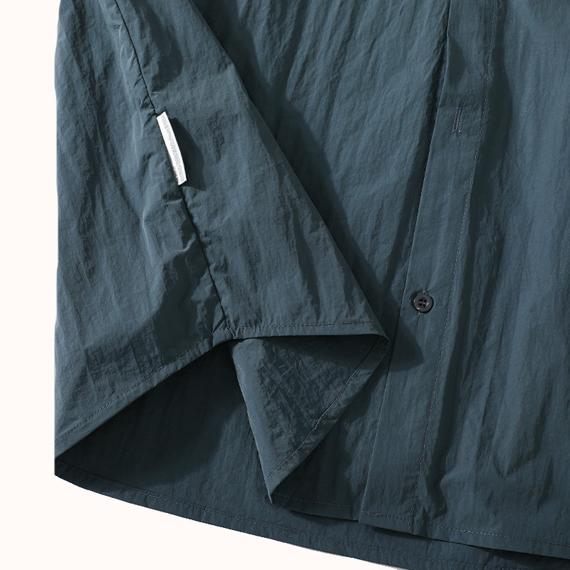 Solid Color Heavyweight Cotton Overshirt