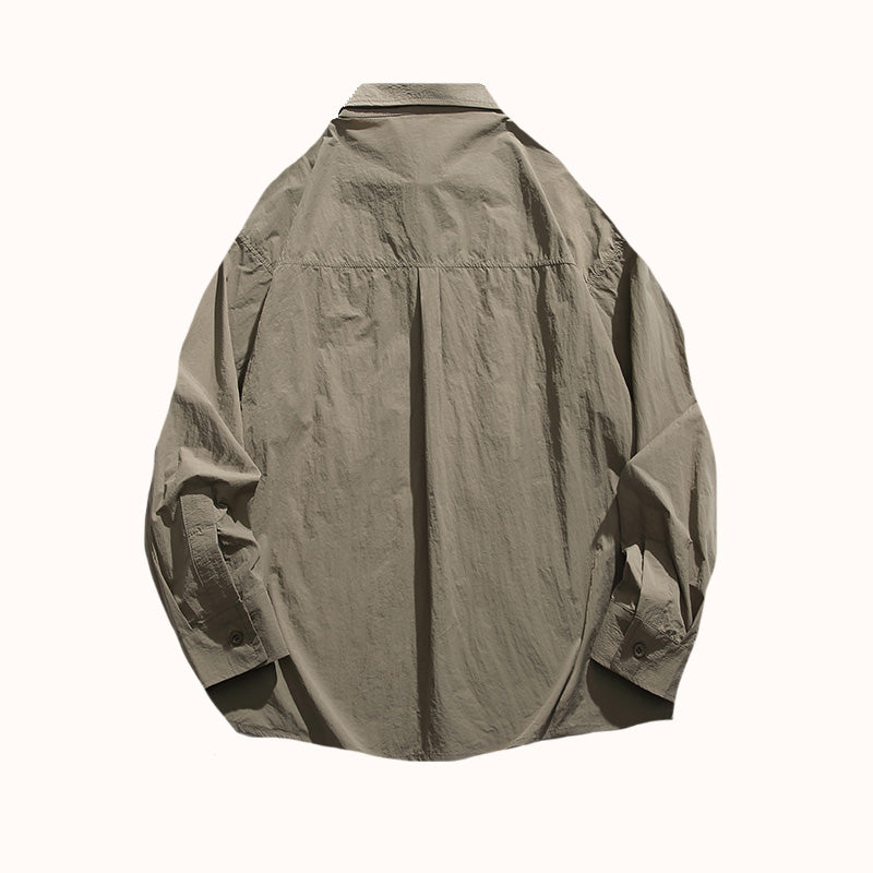 Solid Color Heavyweight Cotton Overshirt