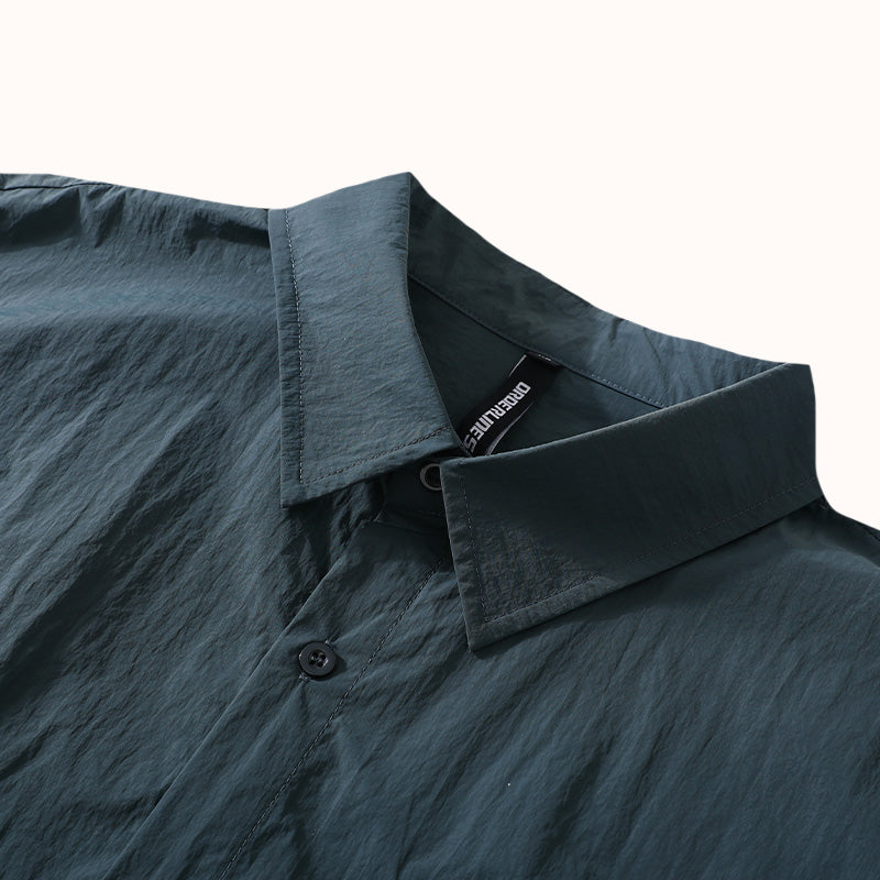Solid Color Heavyweight Cotton Overshirt