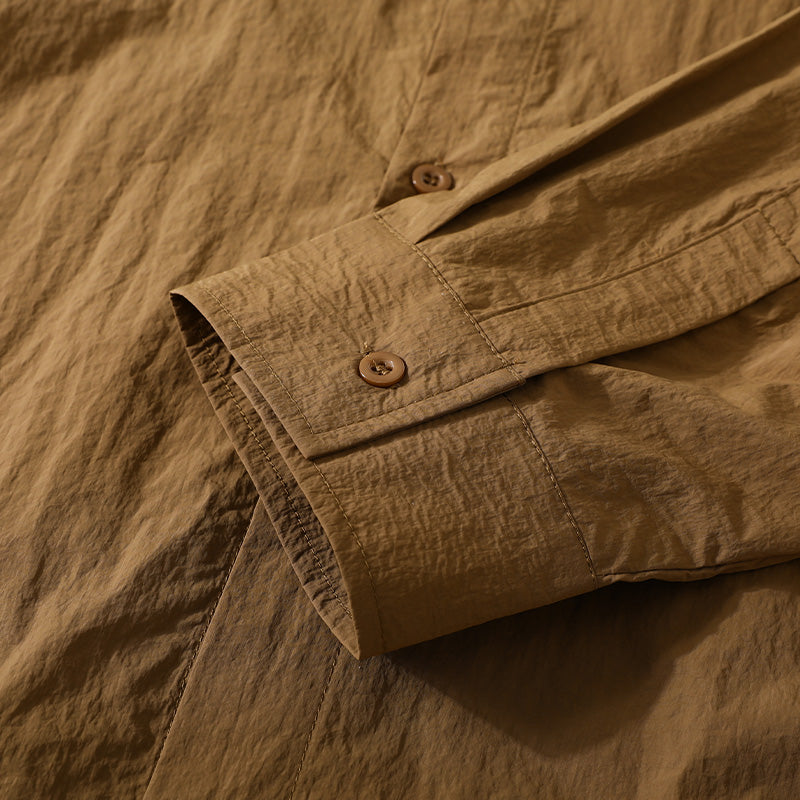 Solid Color Heavyweight Cotton Overshirt