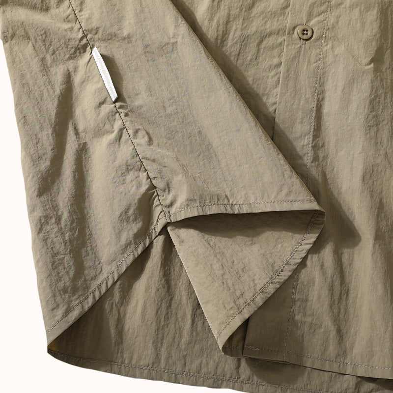 Solid Color Heavyweight Cotton Overshirt