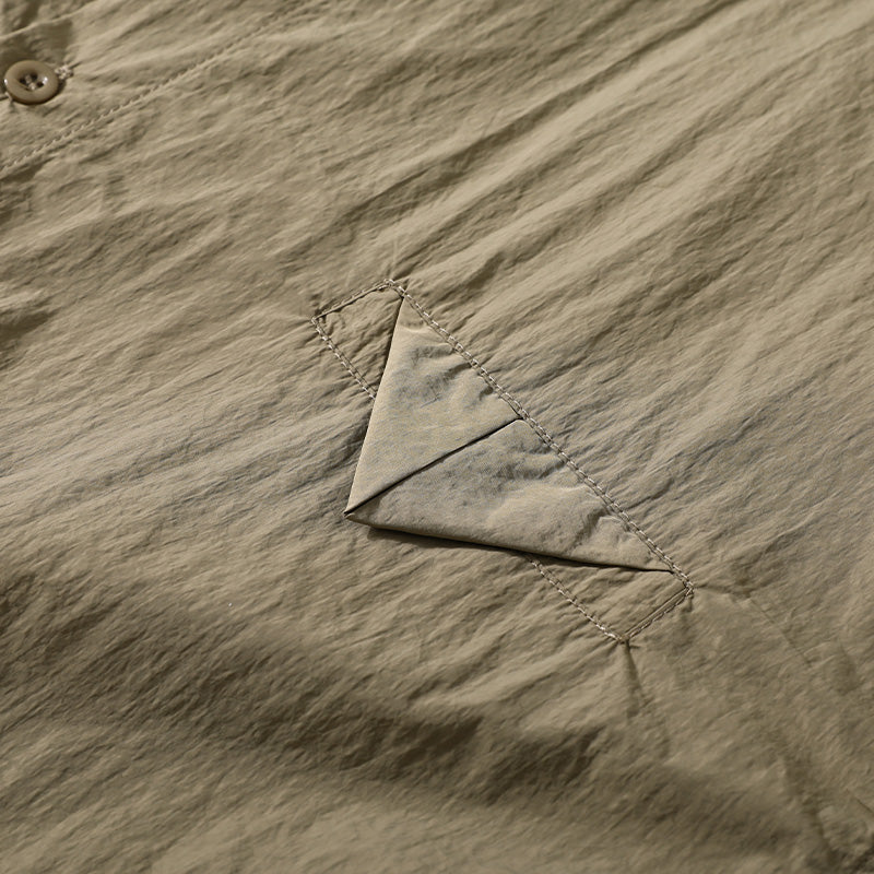 Solid Color Heavyweight Cotton Overshirt