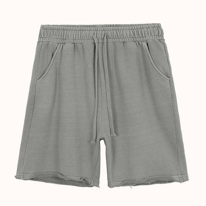Frayed Hem Heavyweight Cotton Sweatshort