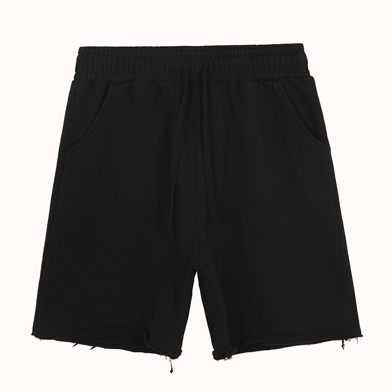 Frayed Hem Heavyweight Cotton Sweatshort
