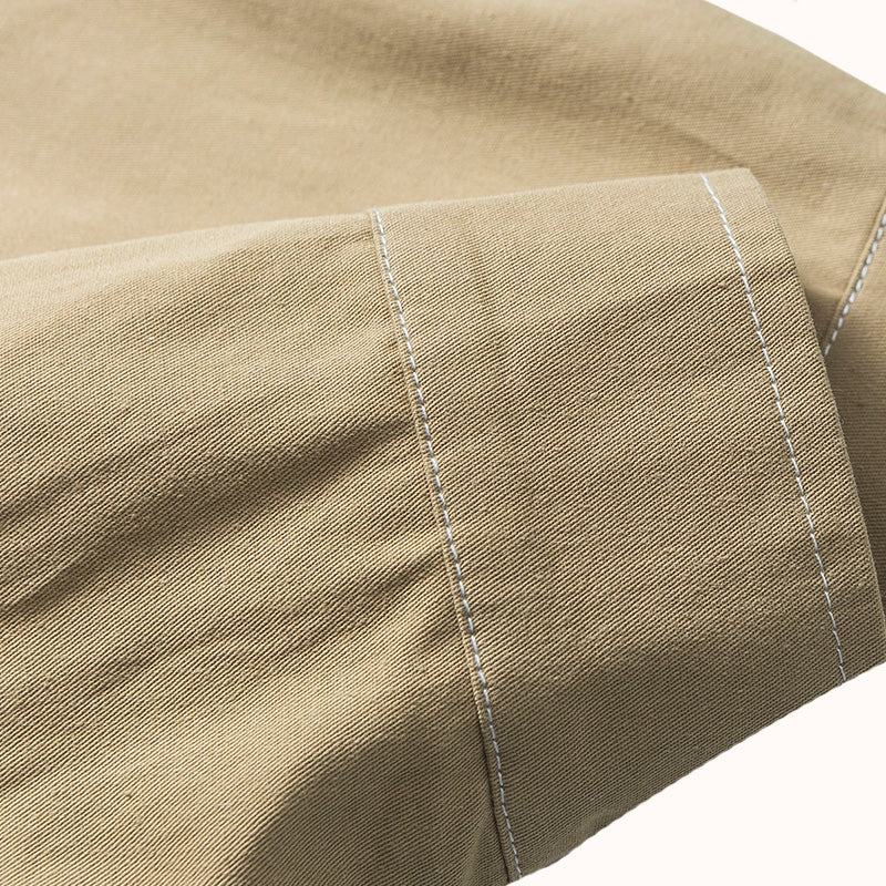 Topstitched Heavyweight Cotton Overshirt