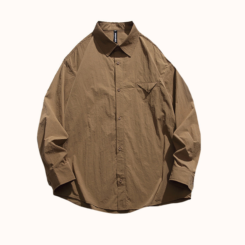 Solid Color Heavyweight Cotton Overshirt