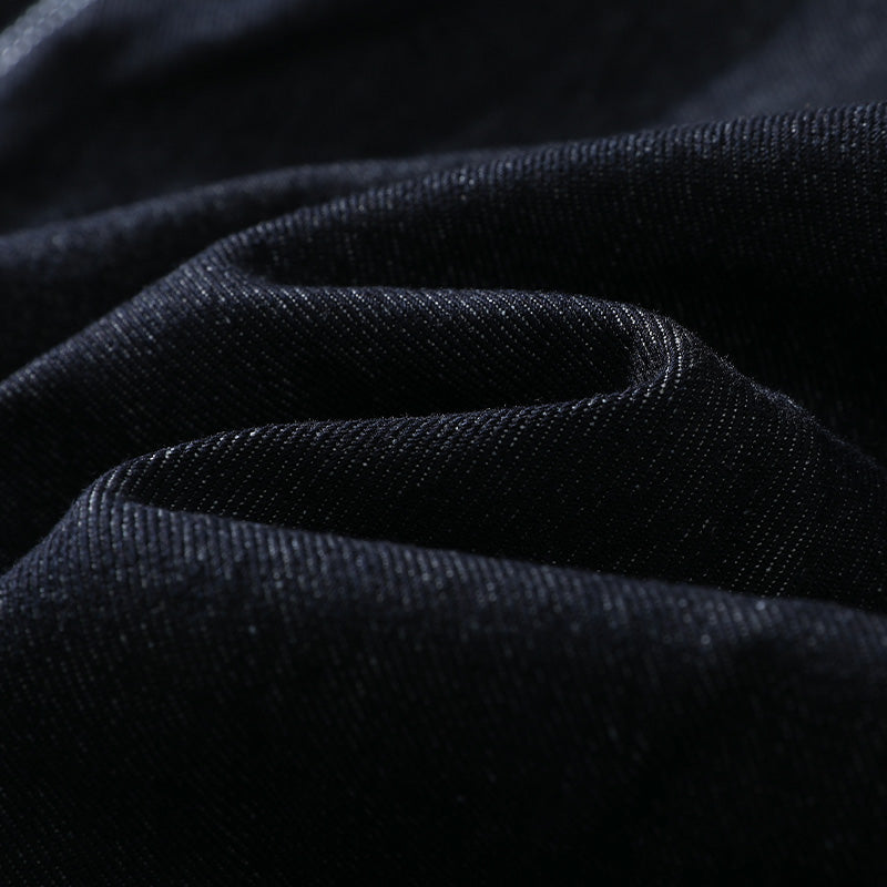 Topstitched Heavyweight Cotton Jeans