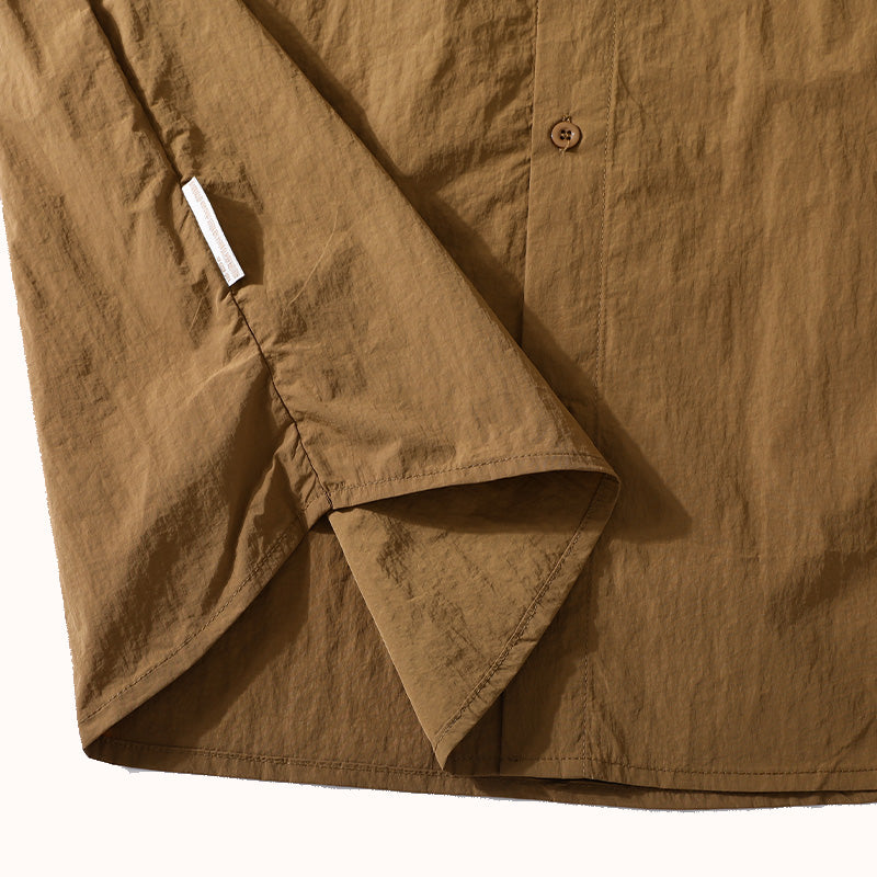 Solid Color Heavyweight Cotton Overshirt