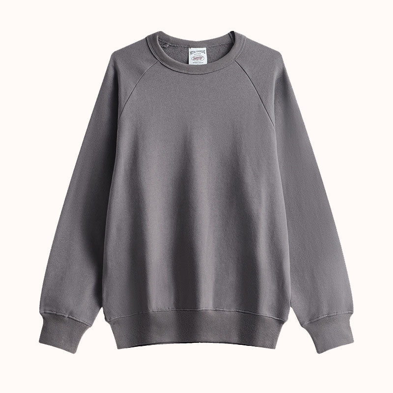 New 360g Heavy Knitted Cotton Loose Sweatshirt