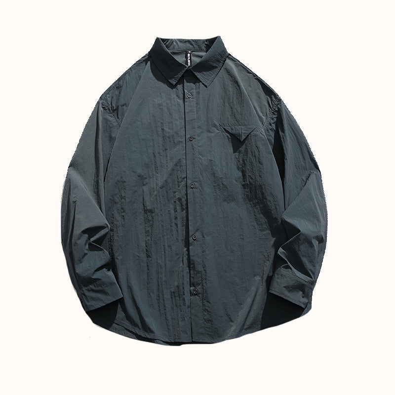 Solid Color Heavyweight Cotton Overshirt