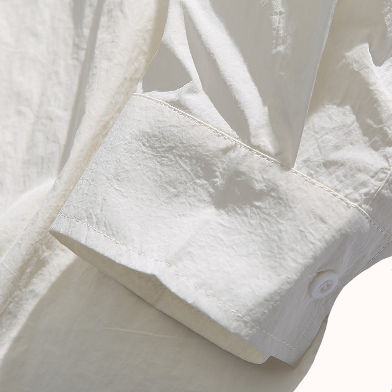 Solid Color Heavyweight Cotton Overshirt