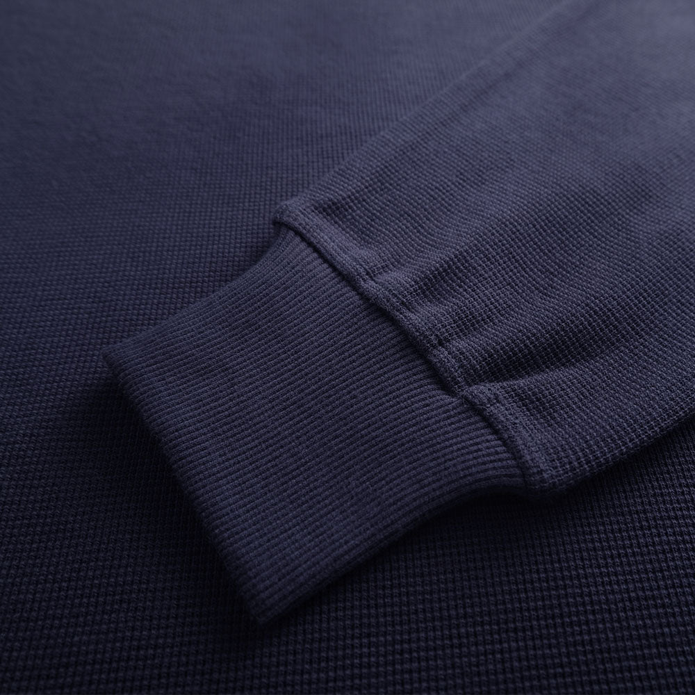 Heavyweight knitted Cotton Waffle Crew Neck Sweatshirt
