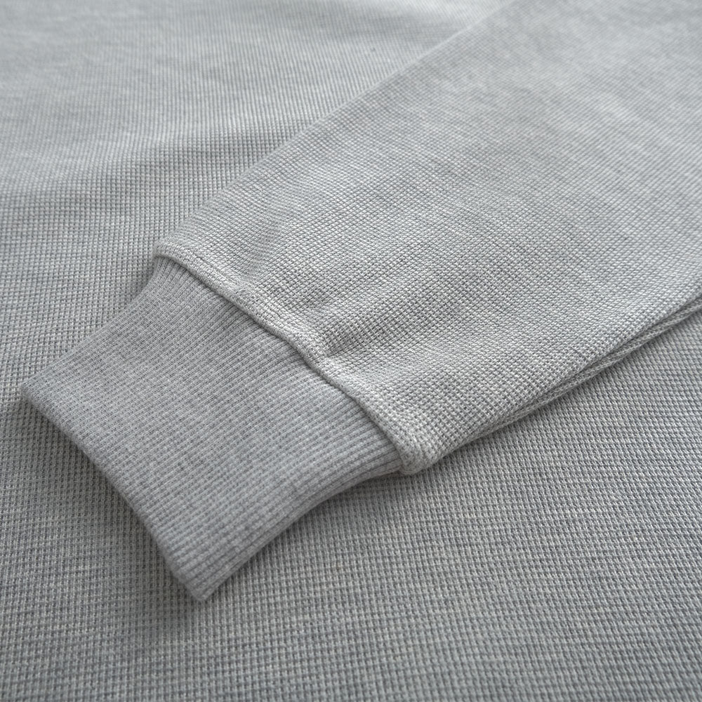 Heavyweight knitted Cotton Waffle Crew Neck Sweatshirt