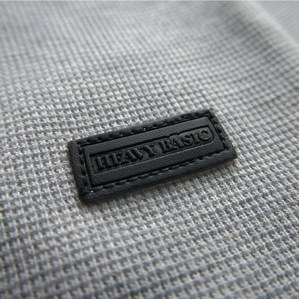 Heavyweight knitted Cotton Waffle Crew Neck Sweatshirt