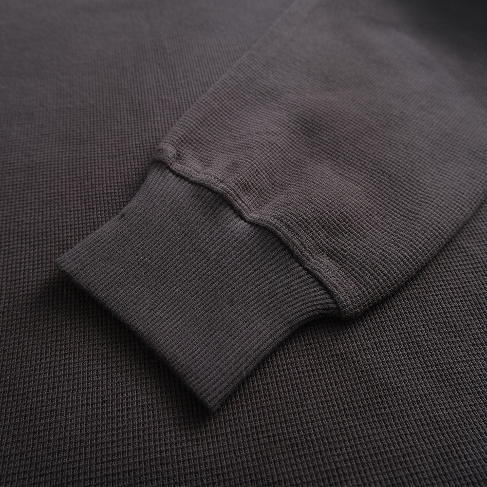 Heavyweight knitted Cotton Waffle Crew Neck Sweatshirt