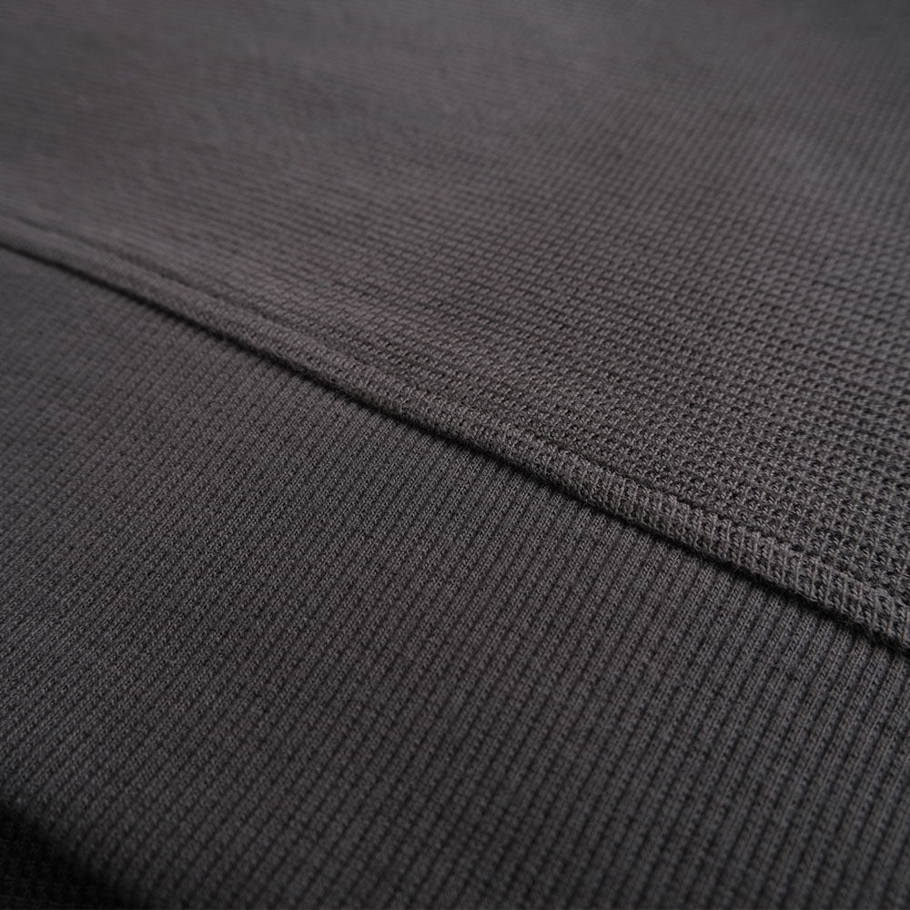 Heavyweight knitted Cotton Waffle Crew Neck Sweatshirt