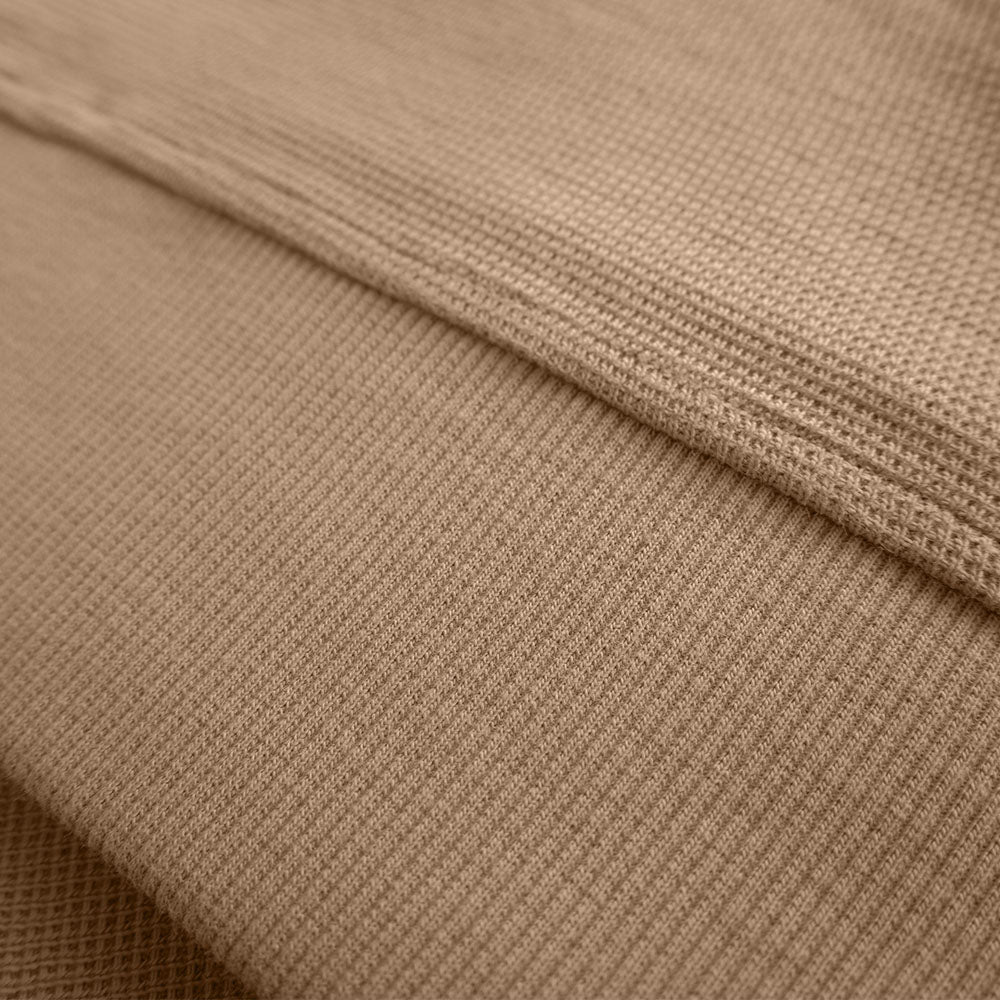 Heavyweight knitted Cotton Waffle Crew Neck Sweatshirt