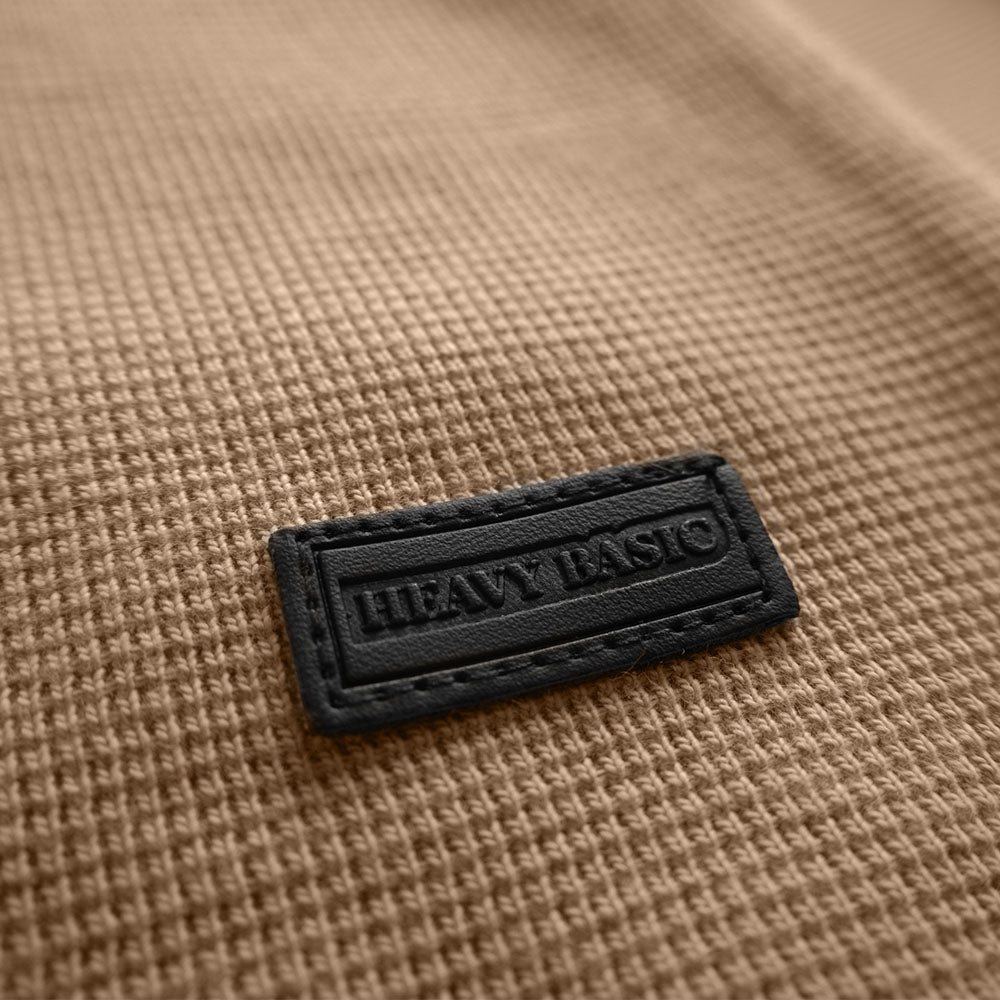Heavyweight knitted Cotton Waffle Crew Neck Sweatshirt