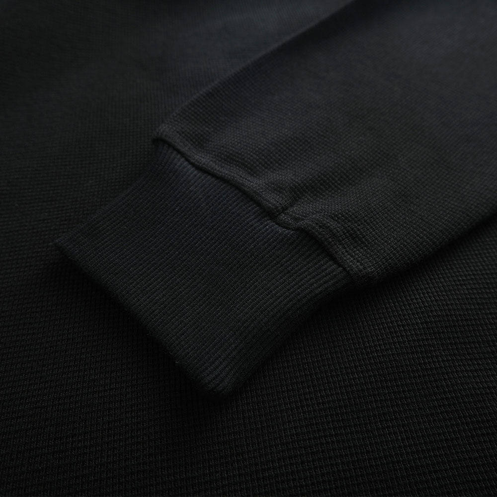 Heavyweight knitted Cotton Waffle Crew Neck Sweatshirt