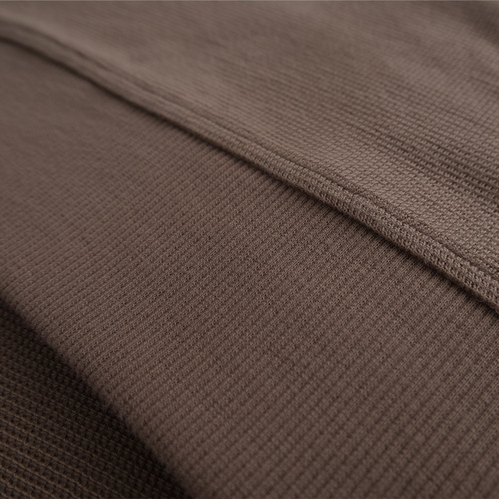 Heavyweight knitted Cotton Waffle Crew Neck Sweatshirt
