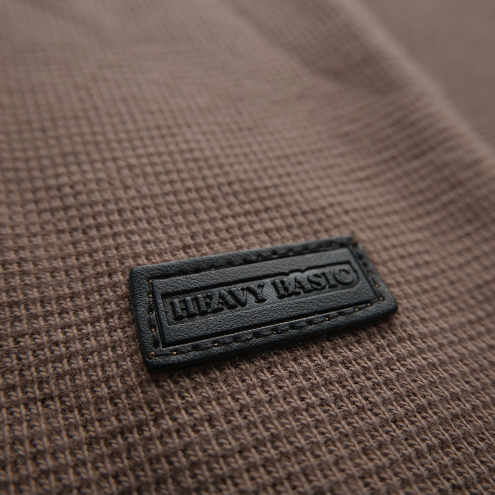 Heavyweight knitted Cotton Waffle Crew Neck Sweatshirt